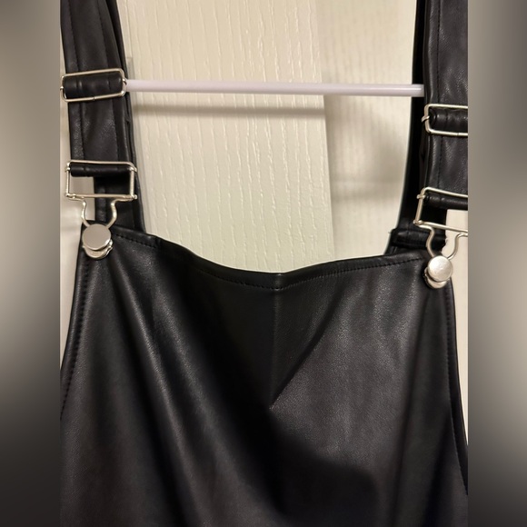 LEFTIES NWT Vegan Leather Salopette - Picture 2 of 6